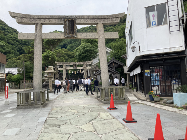 エクスカーション②美保神社コースでは，美保神社ほかを周遊するプランを企画しました。こちらも盛り上がりました。