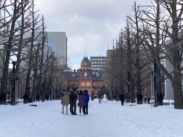 久々の札幌でしたが，道庁の修復が終わっていました。