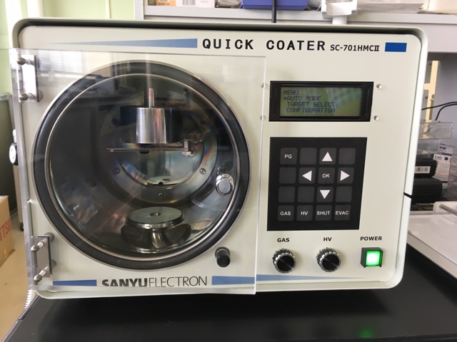 DC magnetron sputter<br>Sanyu electron SC-701HMCII